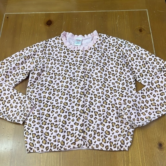 Gymboree Other - ⭐️5 for $20⭐️ Vintage Gymboree cardigan/sweater pink leopard print size L 10-12